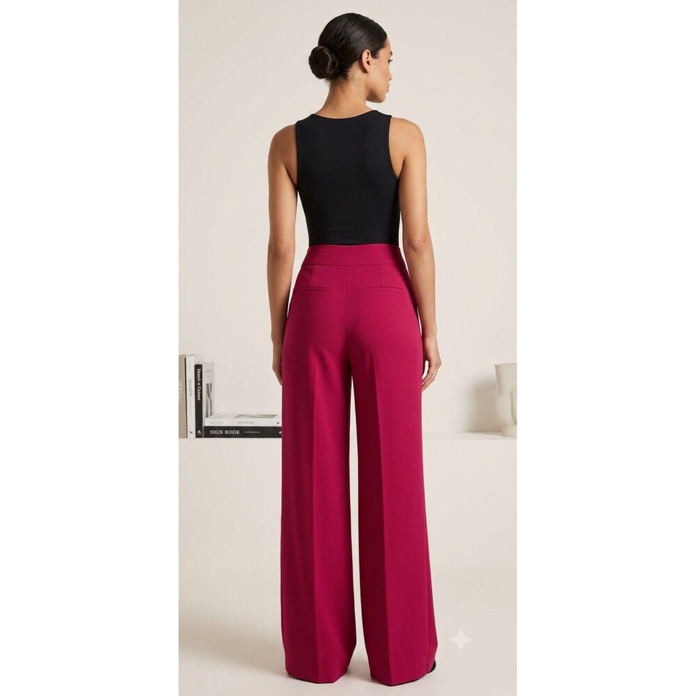 New York & Company Dark Fushia Wide Leg Women's Pants 18 - Picture 2 of 4